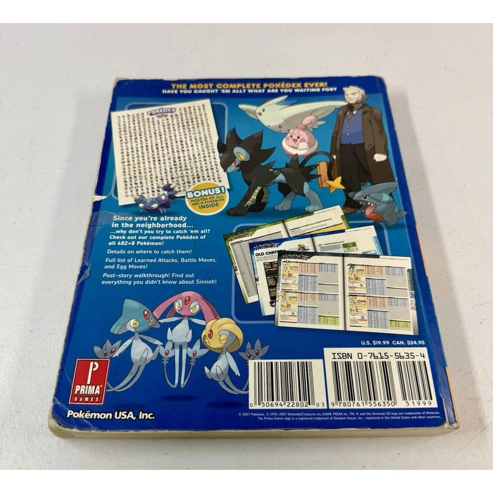 Pokémon Full Pokedex Guide Vol. 2 2007 Diamond and Pearl No Poster Prima DS